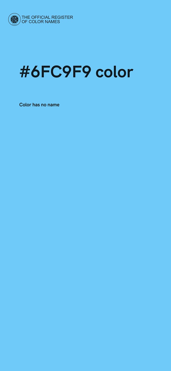 #6FC9F9 color image
