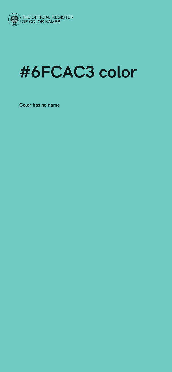 #6FCAC3 color image