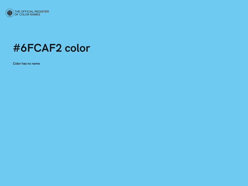 #6FCAF2 color image