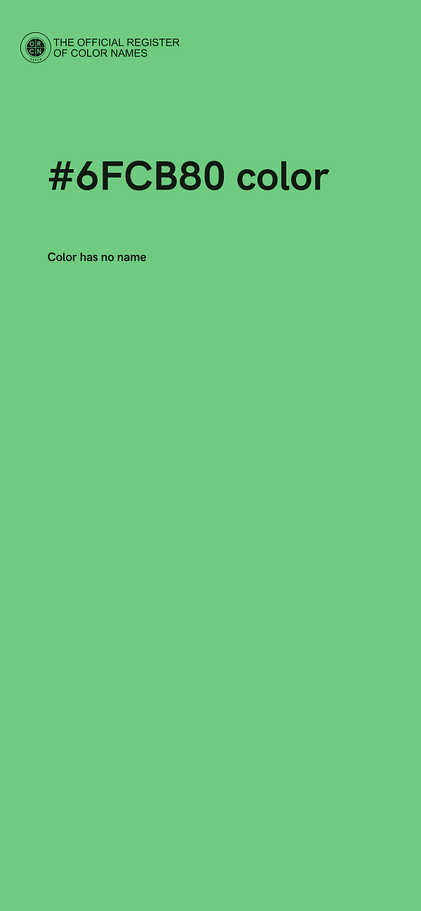 #6FCB80 color image