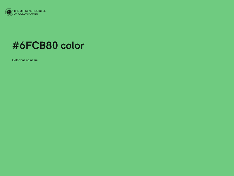 #6FCB80 color image