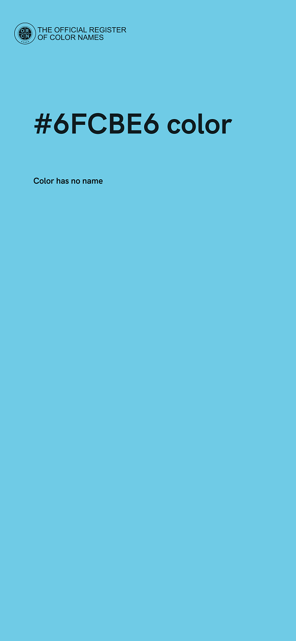 #6FCBE6 color image