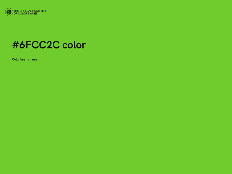 #6FCC2C color image