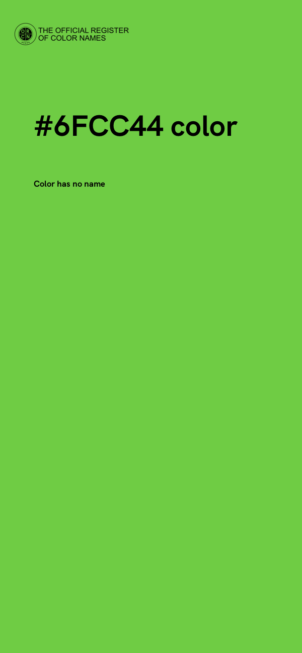 #6FCC44 color image