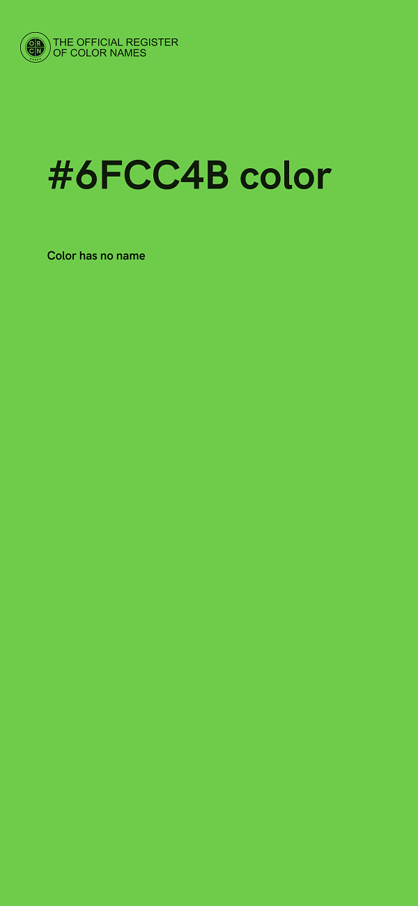 #6FCC4B color image