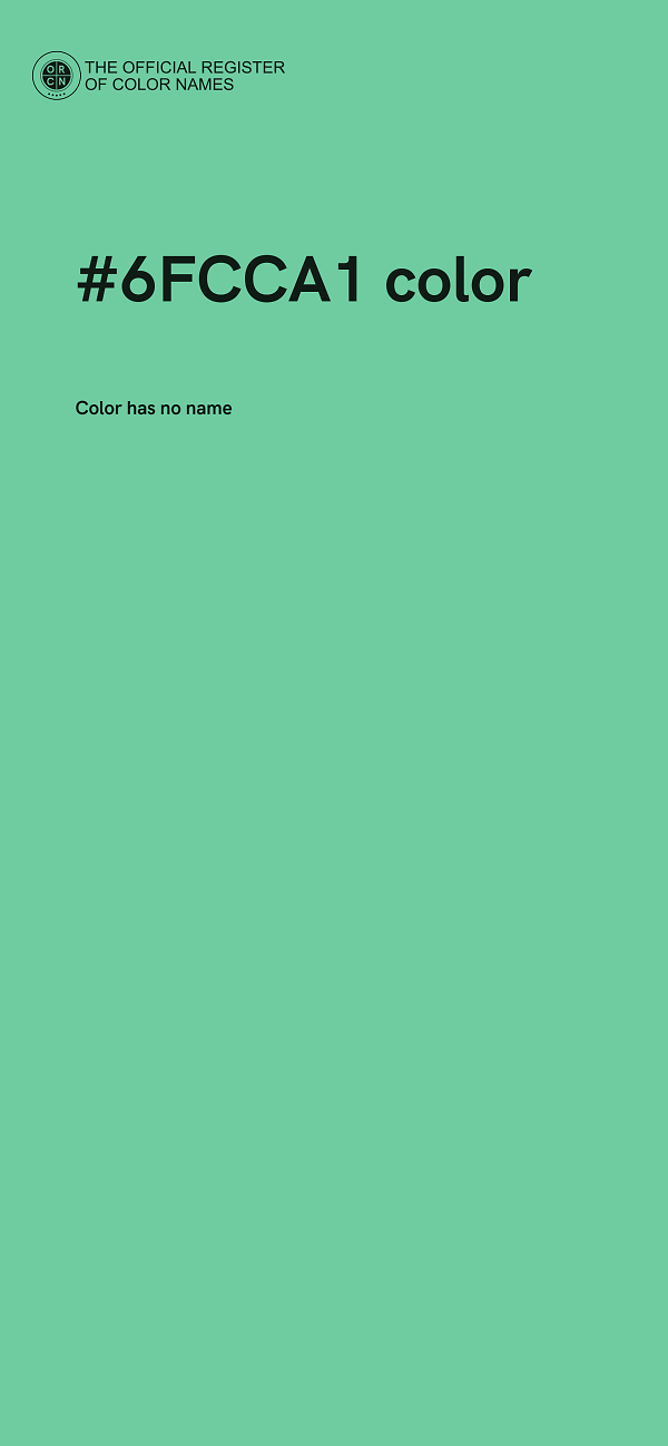 #6FCCA1 color image