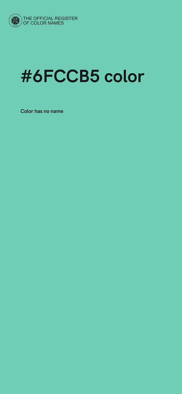 #6FCCB5 color image