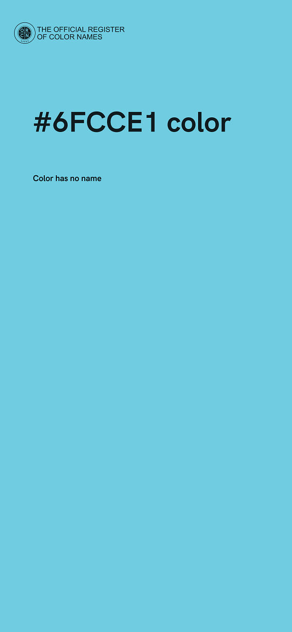 #6FCCE1 color image