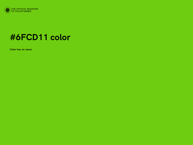 #6FCD11 color image
