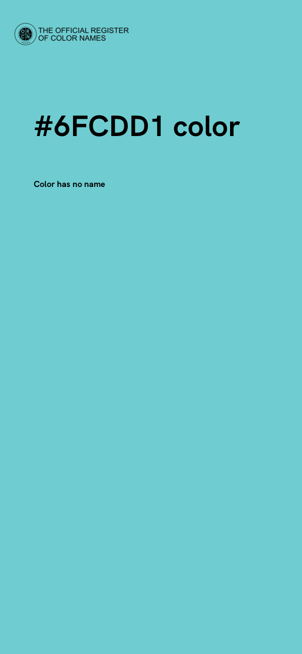 #6FCDD1 color image