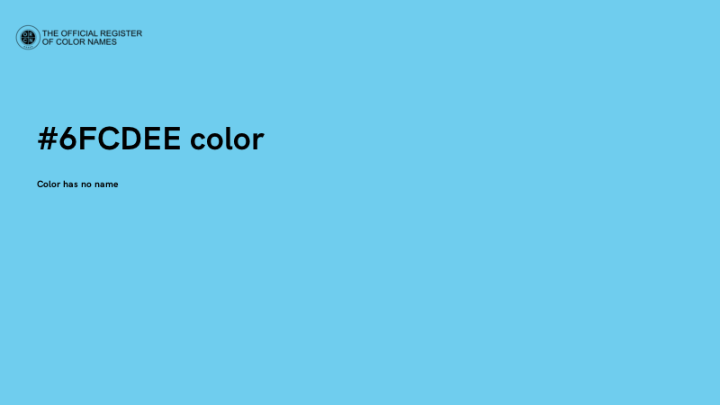 #6FCDEE color image