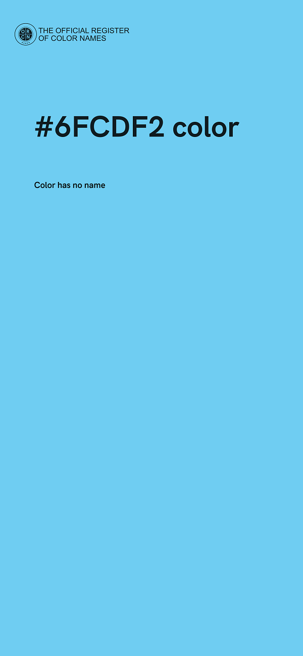 #6FCDF2 color image