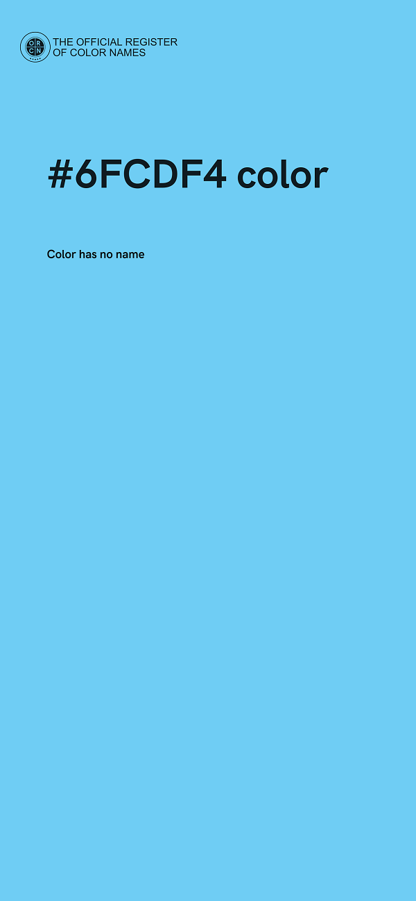#6FCDF4 color image