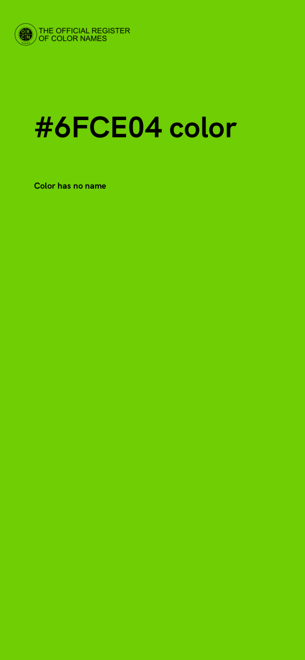 #6FCE04 color image
