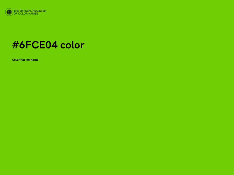 #6FCE04 color image