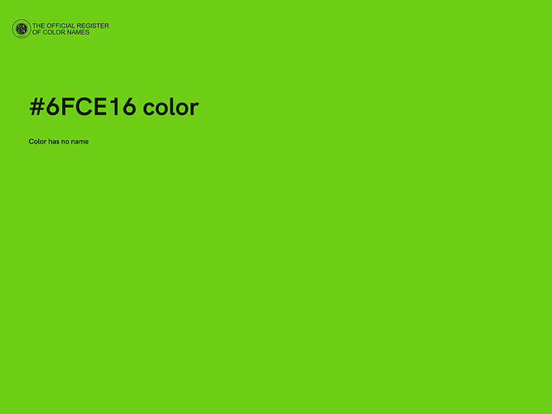 #6FCE16 color image