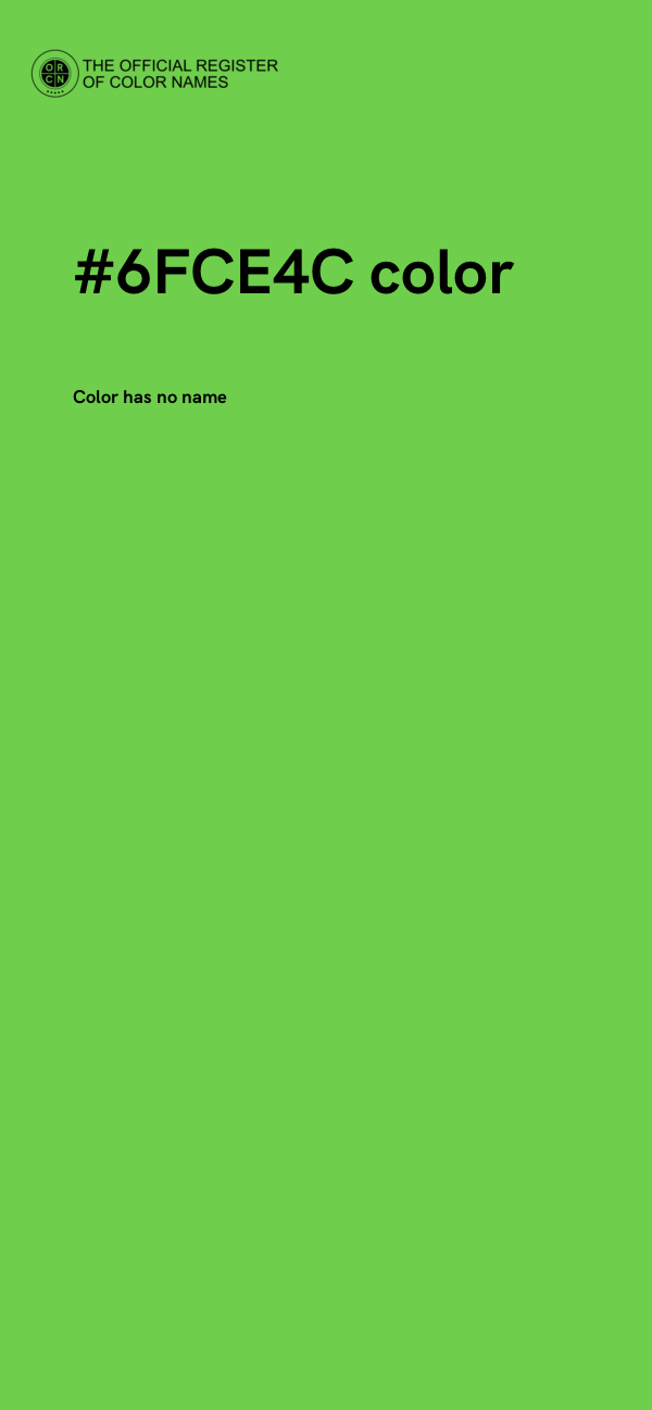 #6FCE4C color image