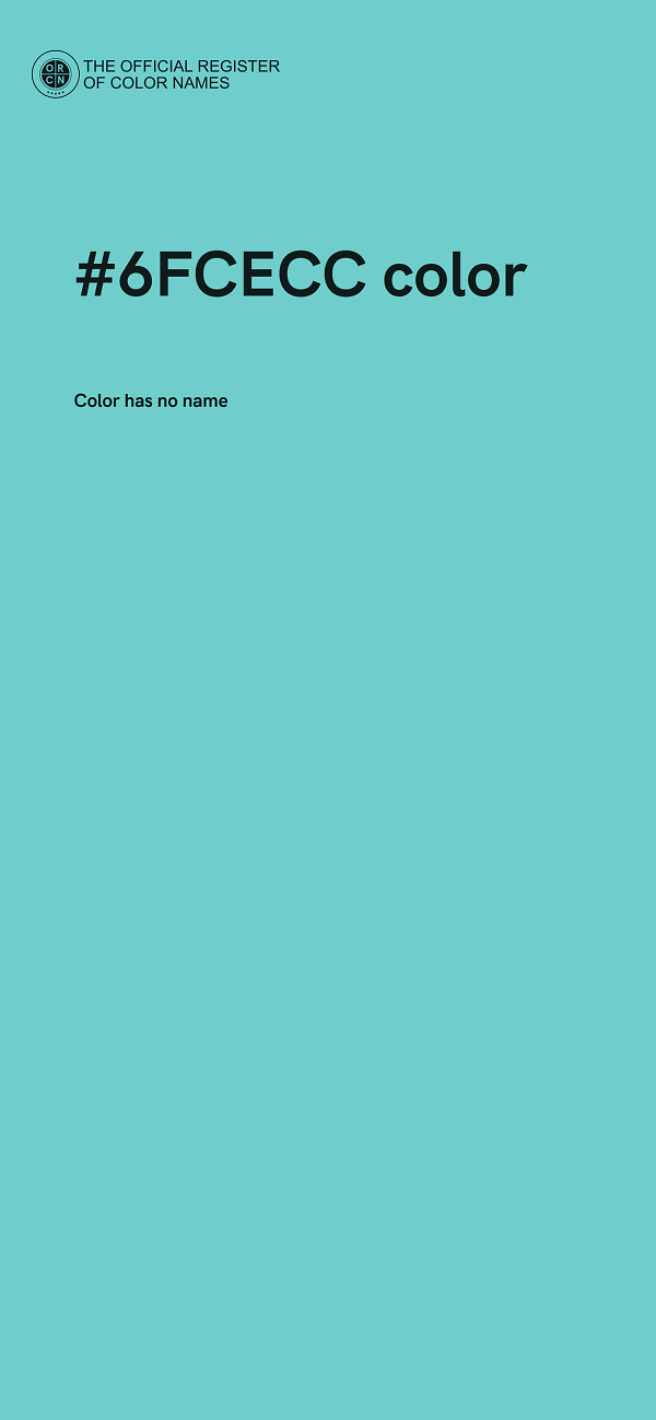 #6FCECC color image