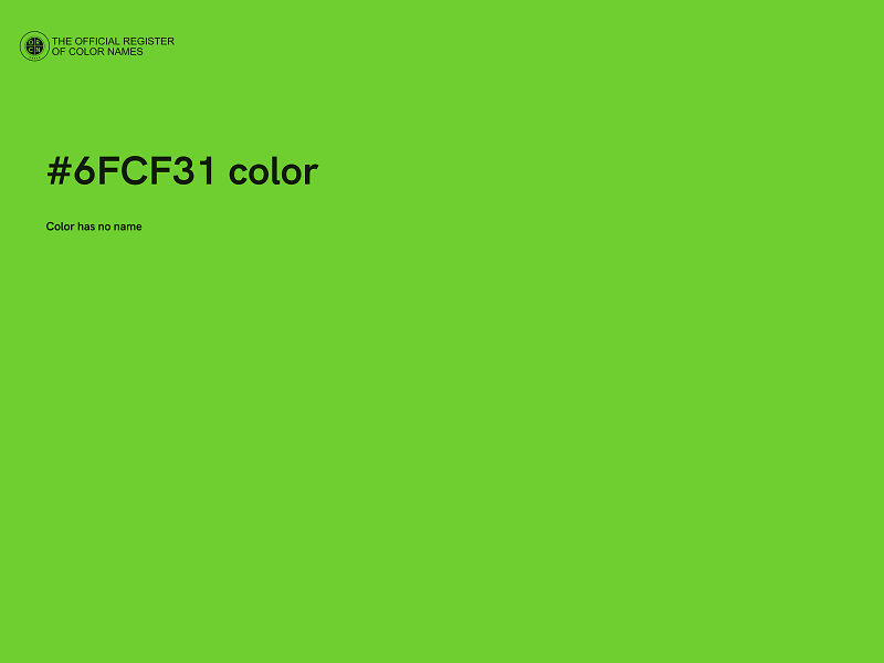 #6FCF31 color image