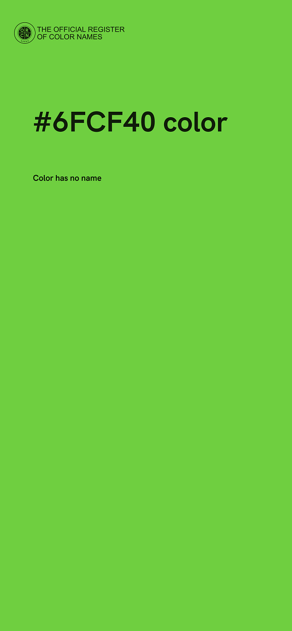 #6FCF40 color image