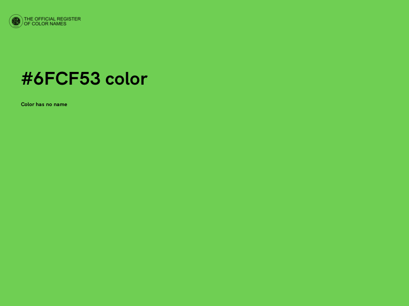 #6FCF53 color image