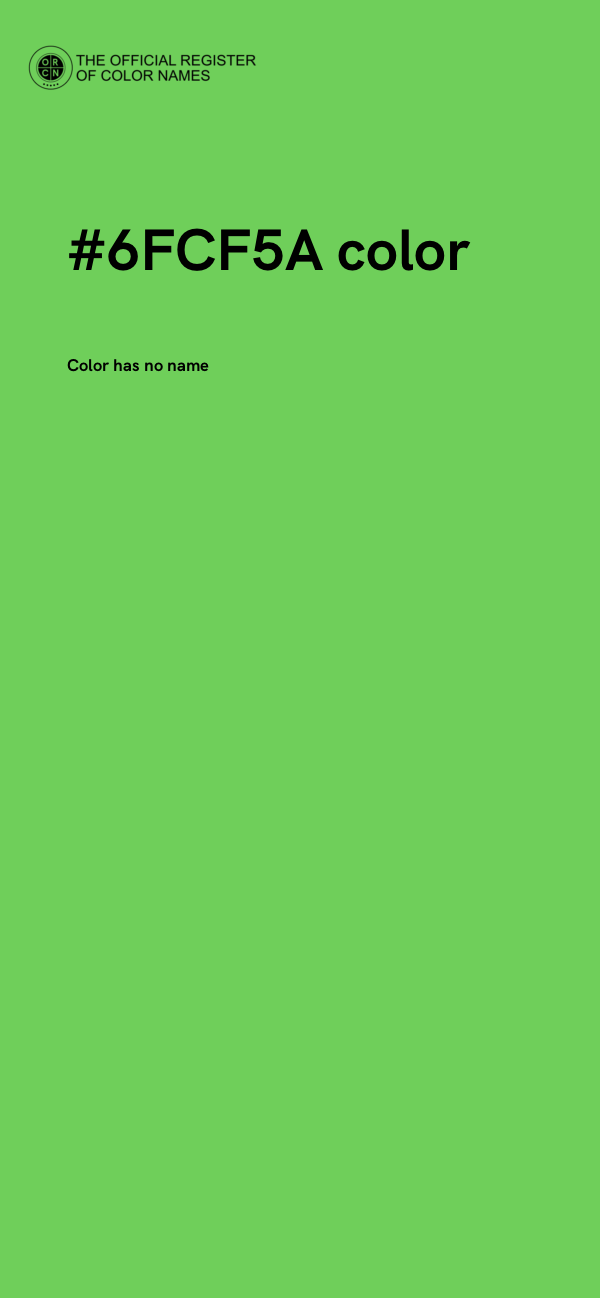 #6FCF5A color image