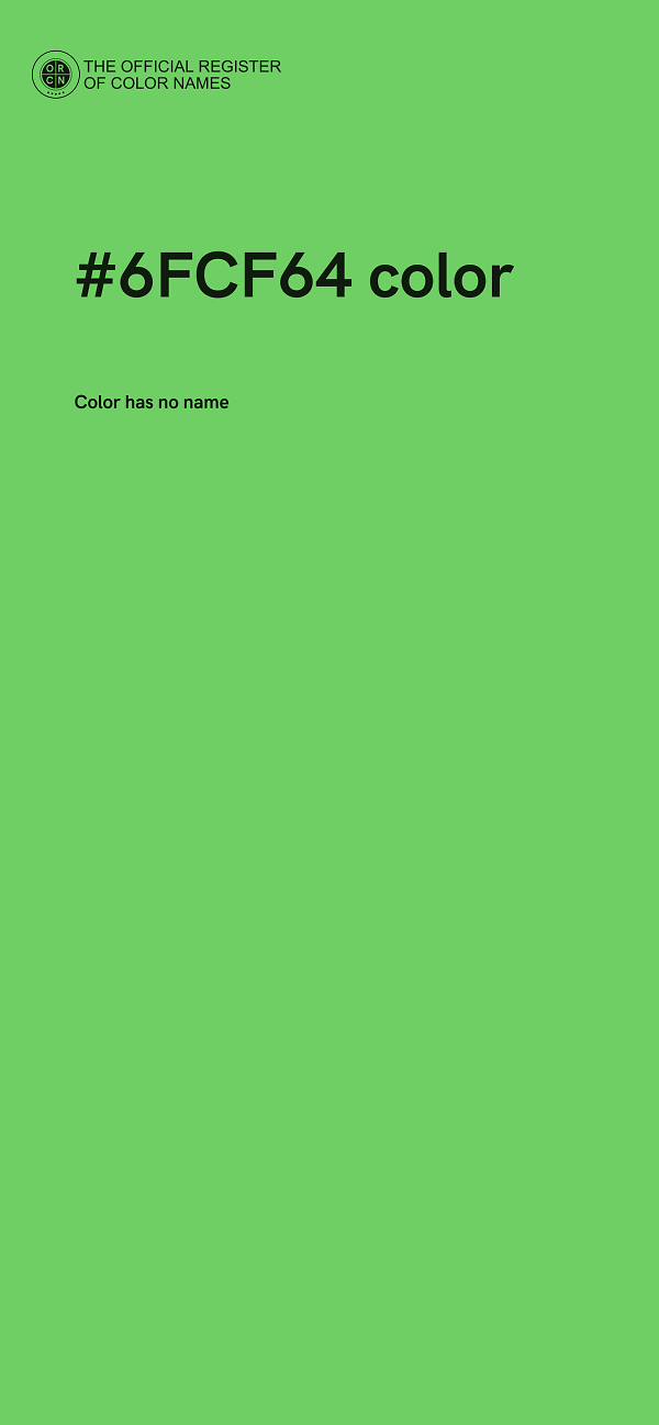#6FCF64 color image