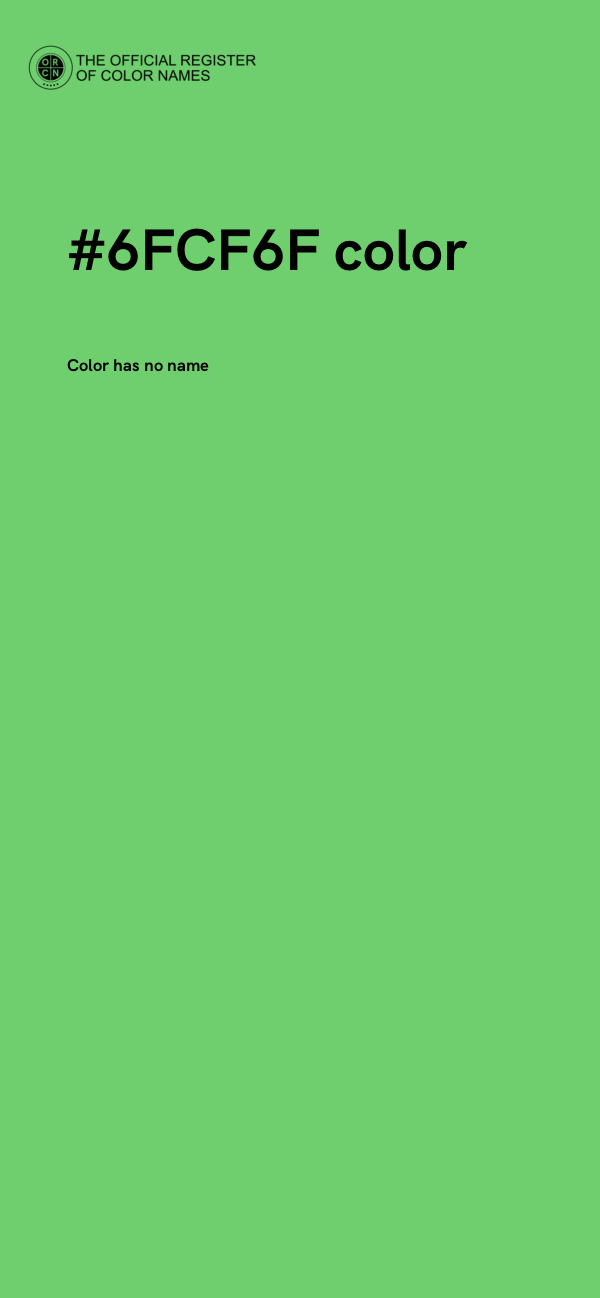 #6FCF6F color image