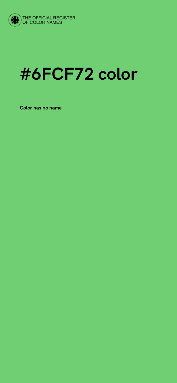 #6FCF72 color image