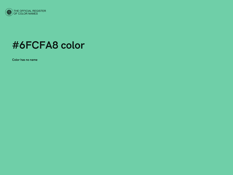 #6FCFA8 color image