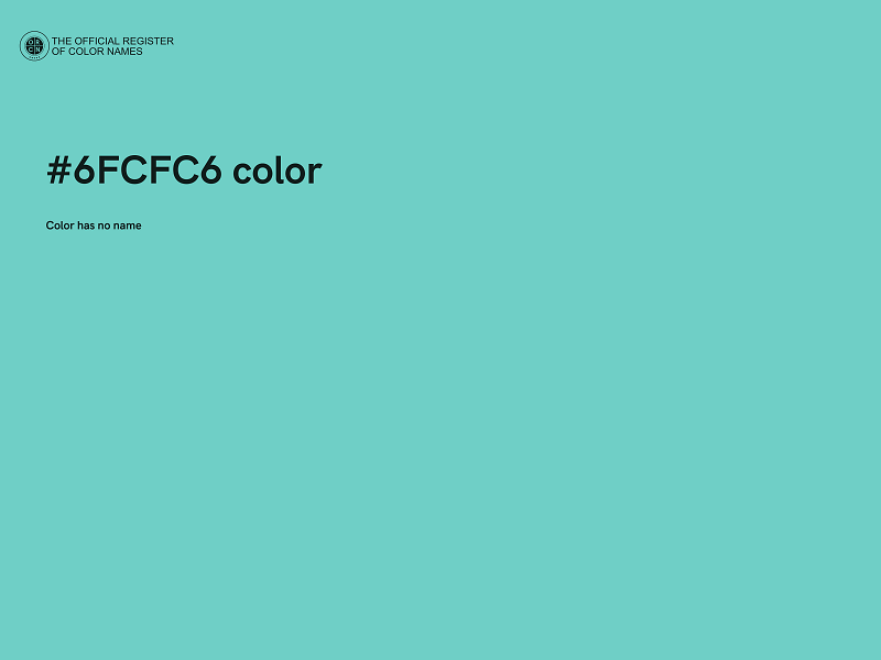 #6FCFC6 color image