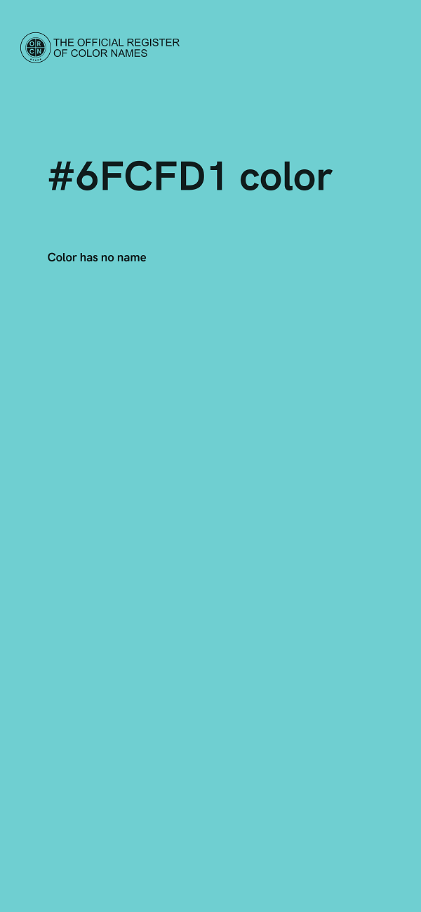 #6FCFD1 color image