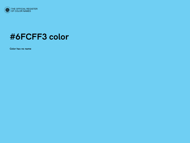 #6FCFF3 color image