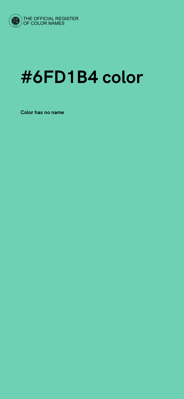 #6FD1B4 color image