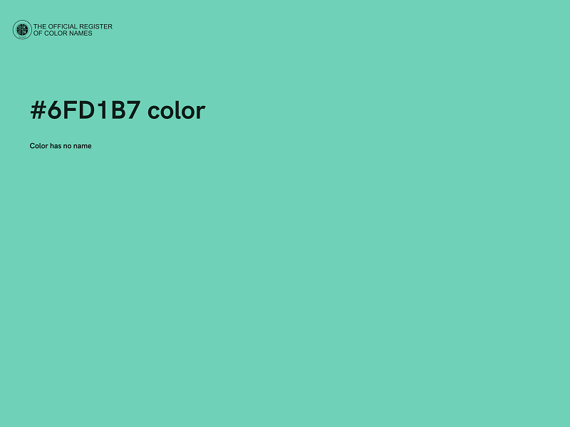 #6FD1B7 color image