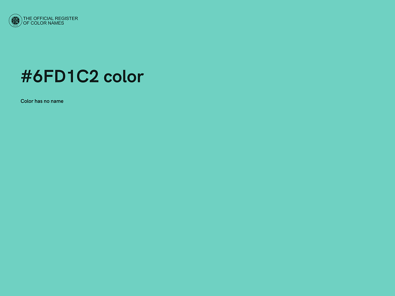 #6FD1C2 color image