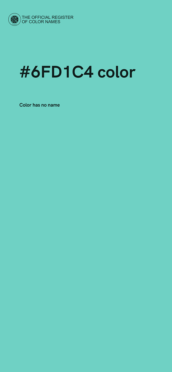 #6FD1C4 color image