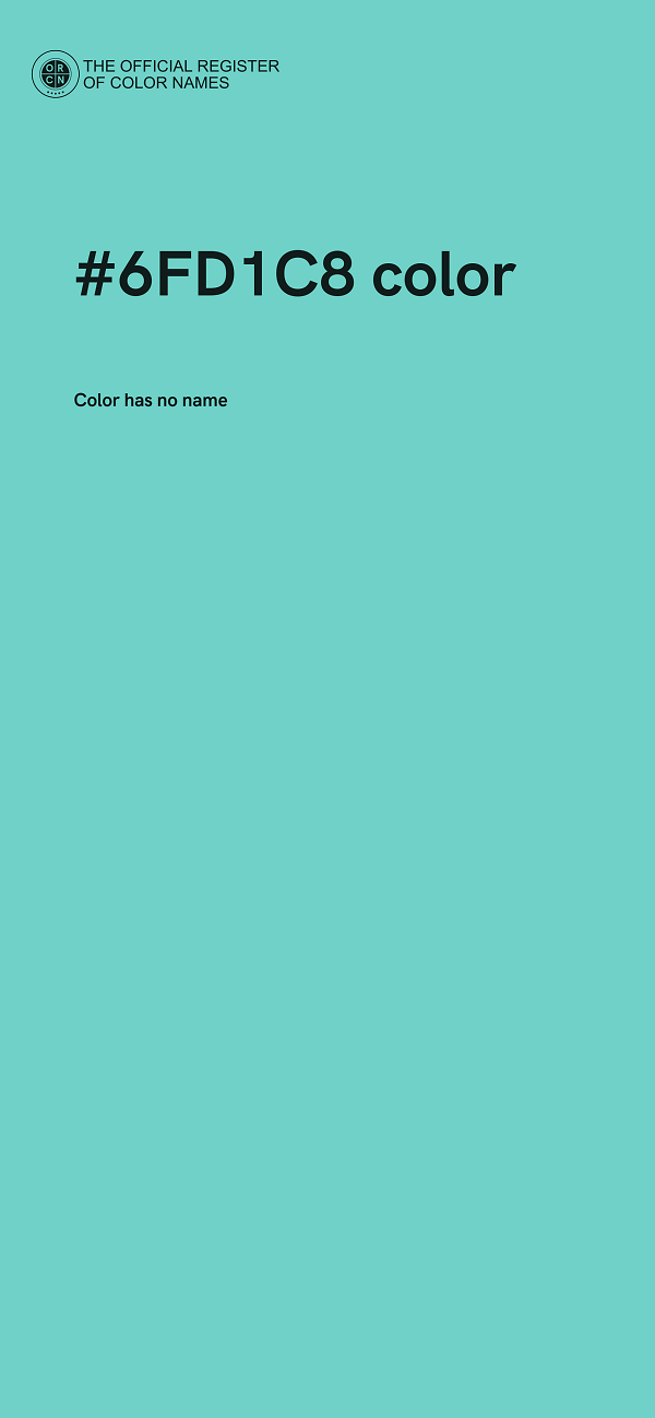 #6FD1C8 color image