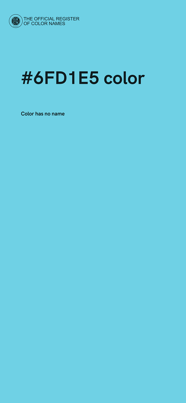 #6FD1E5 color image