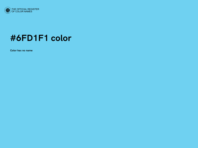 #6FD1F1 color image