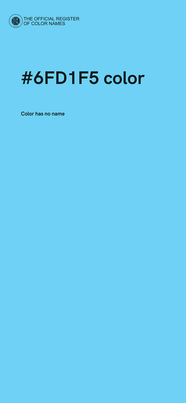 #6FD1F5 color image