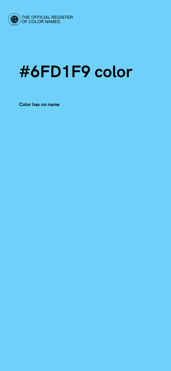 #6FD1F9 color image