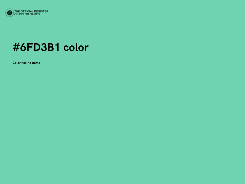 #6FD3B1 color image