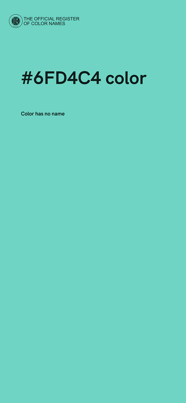 #6FD4C4 color image