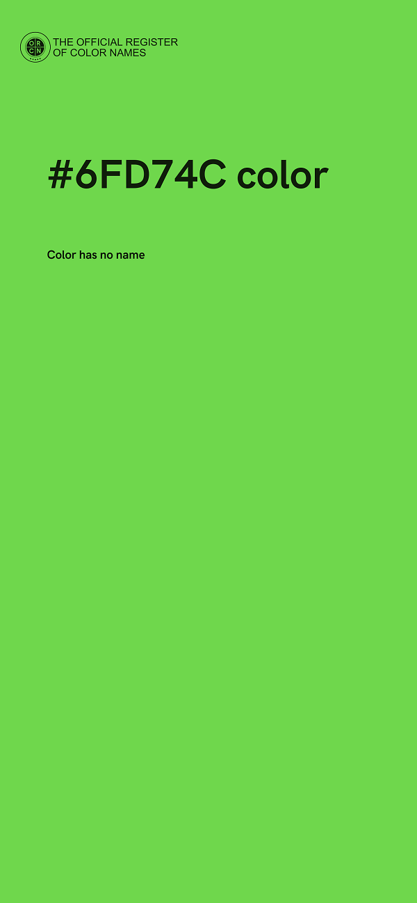 #6FD74C color image
