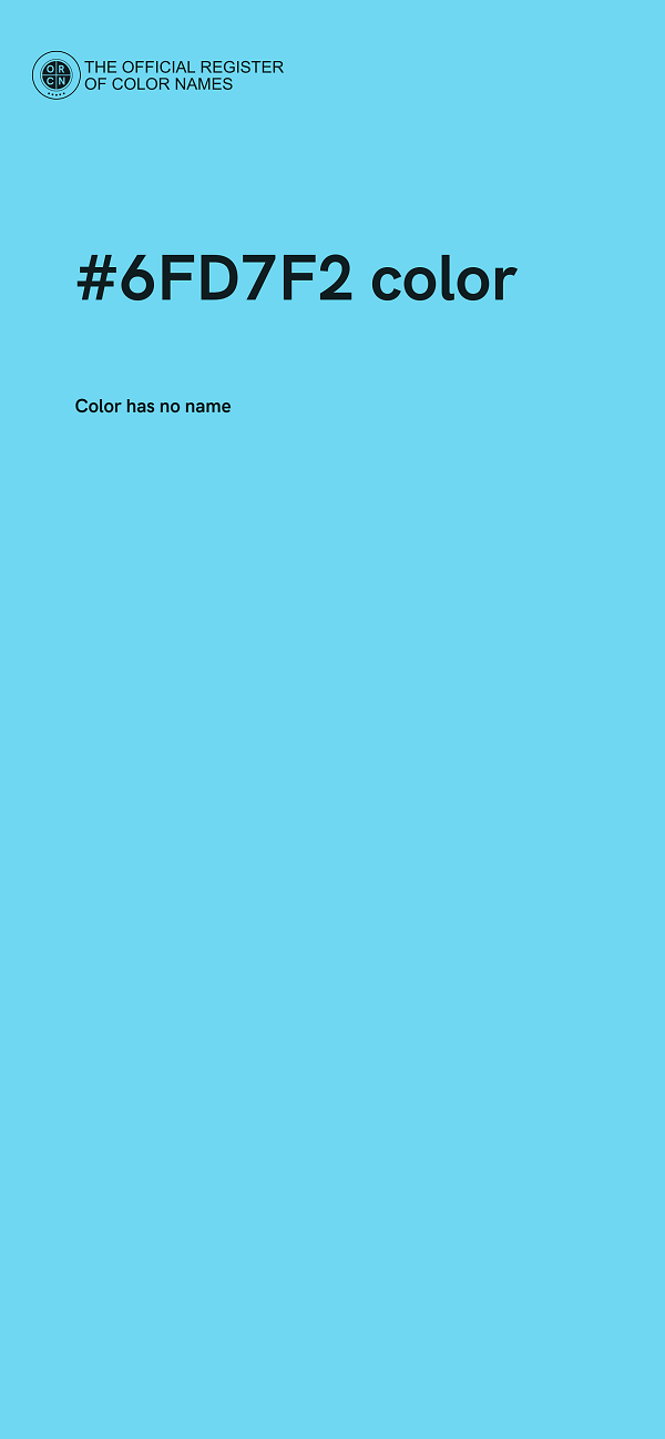 #6FD7F2 color image