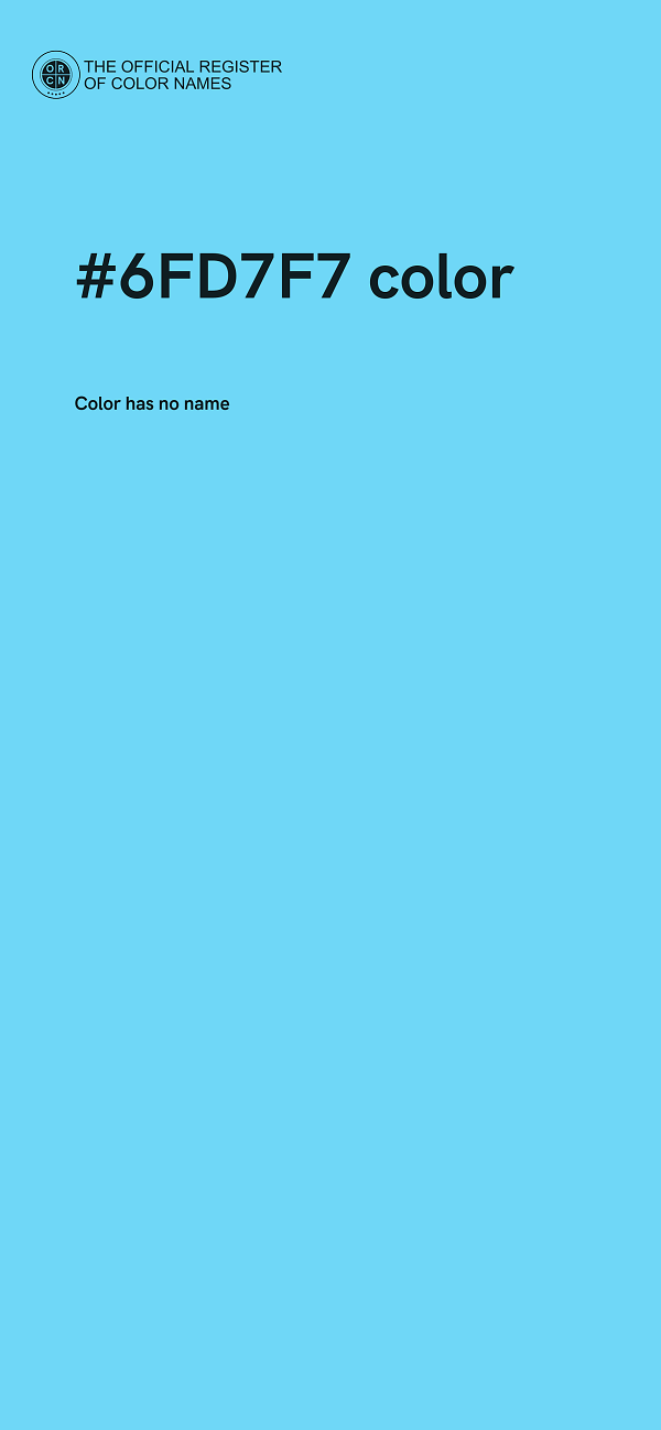 #6FD7F7 color image