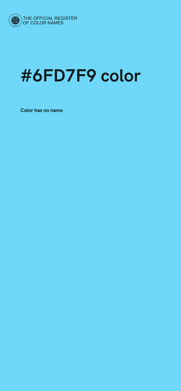 #6FD7F9 color image