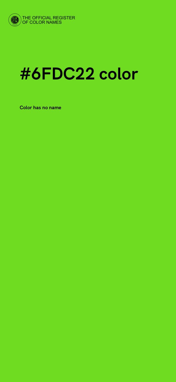#6FDC22 color image