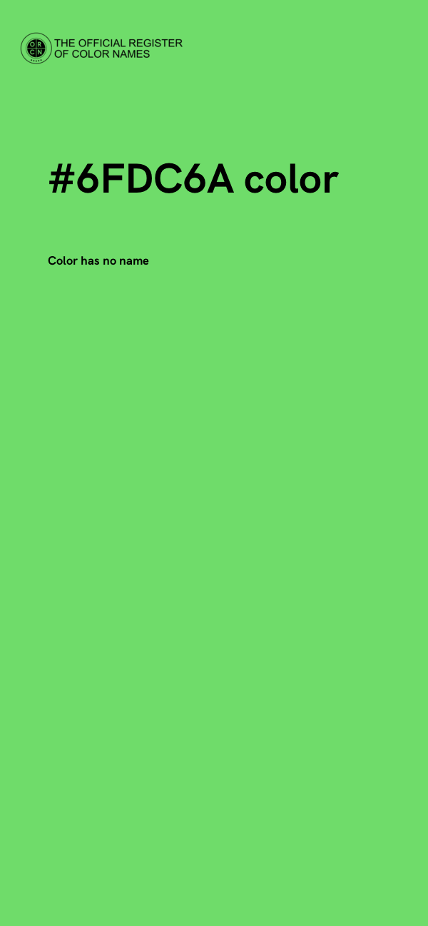 #6FDC6A color image